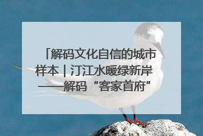 解码文化自信的城市样本｜汀江水暖绿新岸——解码“客家首府”长汀的文化自信样本