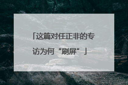 这篇对任正非的专访为何“刷屏”