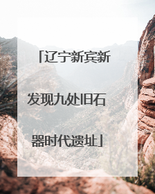 辽宁新宾新发现九处旧石器时代遗址