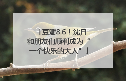 豆瓣8.6！沈月和朋友们顺利成为“一个快乐的大人”