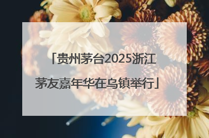 贵州茅台2025浙江茅友嘉年华在乌镇举行
