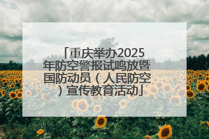 重庆举办2025年防空警报试鸣放暨国防动员（人民防空）宣传教育活动
