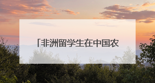 非洲留学生在中国农村学“兴农”密码