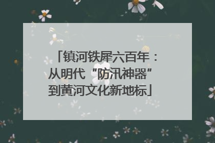 镇河铁犀六百年：从明代“防汛神器”到黄河文化新地标