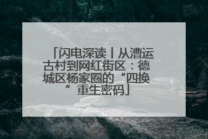 闪电深读丨从漕运古村到网红街区：德城区杨家圈的“四换”重生密码
