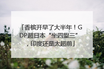 香槟开早了大半年！GDP超日本“坐四望三”，印度还是太超前