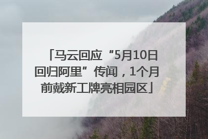 马云回应“5月10日回归阿里”传闻，1个月前戴新工牌亮相园区