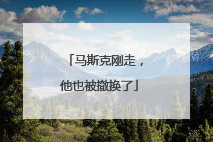 马斯克刚走，他也被撤换了
