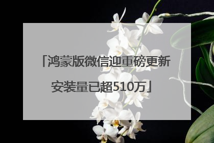 鸿蒙版微信迎重磅更新 安装量已超510万