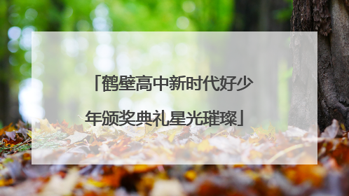 鹤壁高中新时代好少年颁奖典礼星光璀璨