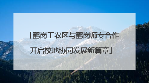 鹤岗工农区与鹤岗师专合作 开启校地协同发展新篇章