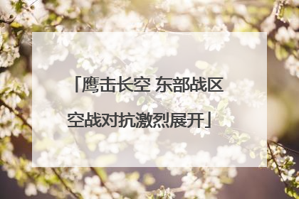 鹰击长空 东部战区空战对抗激烈展开