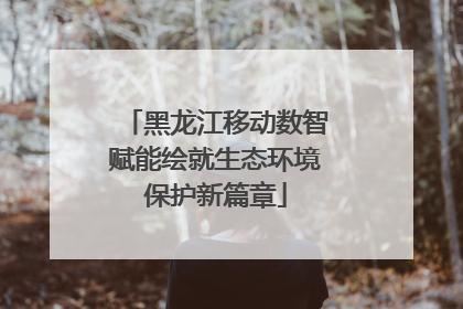 黑龙江移动数智赋能绘就生态环境保护新篇章