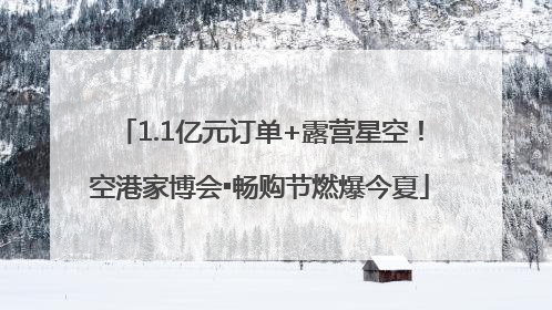 1.1亿元订单+露营星空！空港家博会▪畅购节燃爆今夏