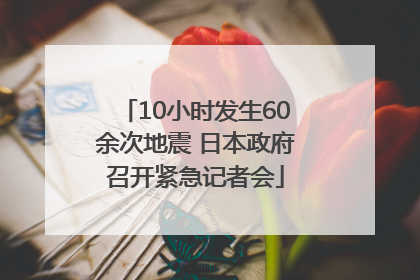 10小时发生60余次地震 日本政府召开紧急记者会