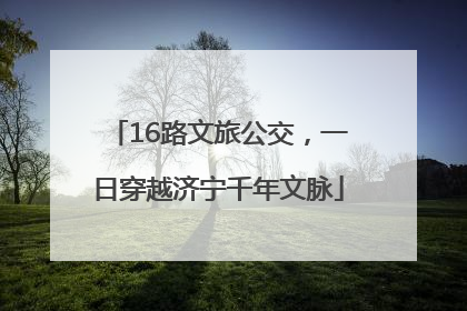 16路文旅公交，一日穿越济宁千年文脉