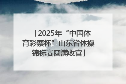 2025年“中国体育彩票杯”山东省体操锦标赛圆满收官