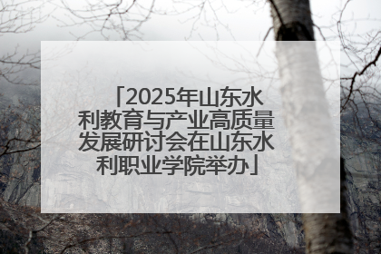 2025年山东水利教育与产业高质量发展研讨会在山东水利职业学院举办