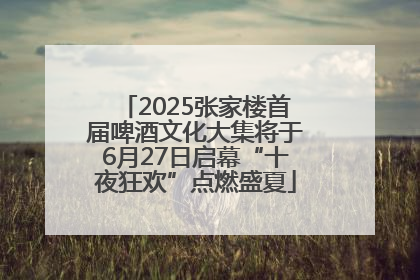 2025张家楼首届啤酒文化大集将于6月27日启幕“十夜狂欢”点燃盛夏