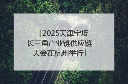 2025天津宝坻长三角产业链供应链大会在杭州举行