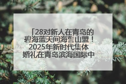 28对新人在青岛的碧海蓝天间海誓山盟！2025年新时代集体婚礼在青岛滨海国际中心文明实践广场举行
