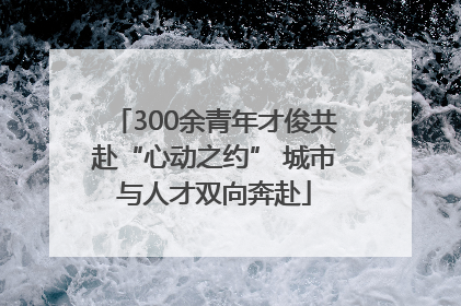 300余青年才俊共赴“心动之约” 城市与人才双向奔赴
