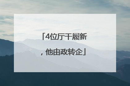 4位厅干履新，他由政转企