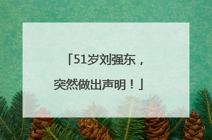 51岁刘强东，突然做出声明！