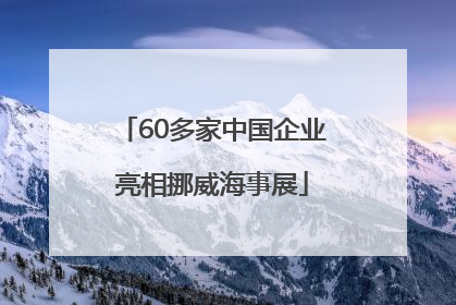60多家中国企业亮相挪威海事展