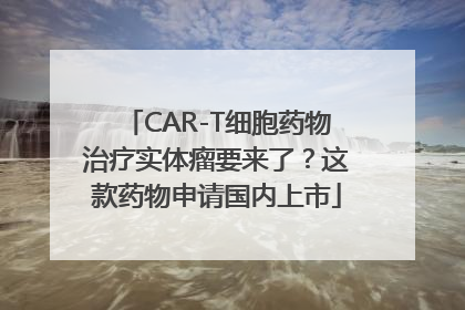 CAR-T细胞药物治疗实体瘤要来了？这款药物申请国内上市