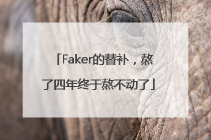 Faker的替补，熬了四年终于熬不动了